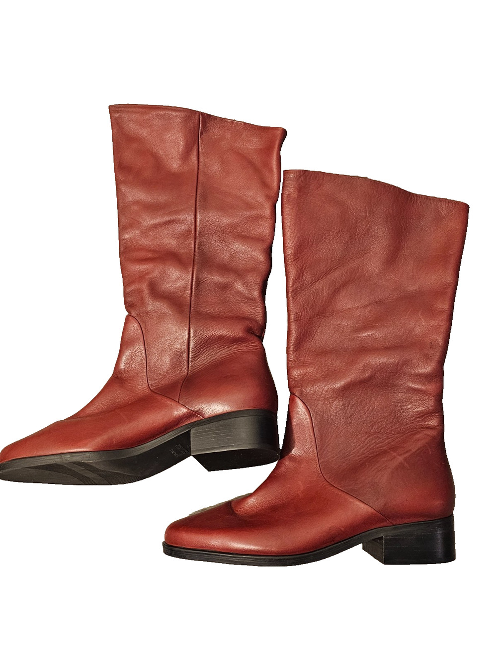 Salinas Womens Burgundy Leather Knee High Boots US 11